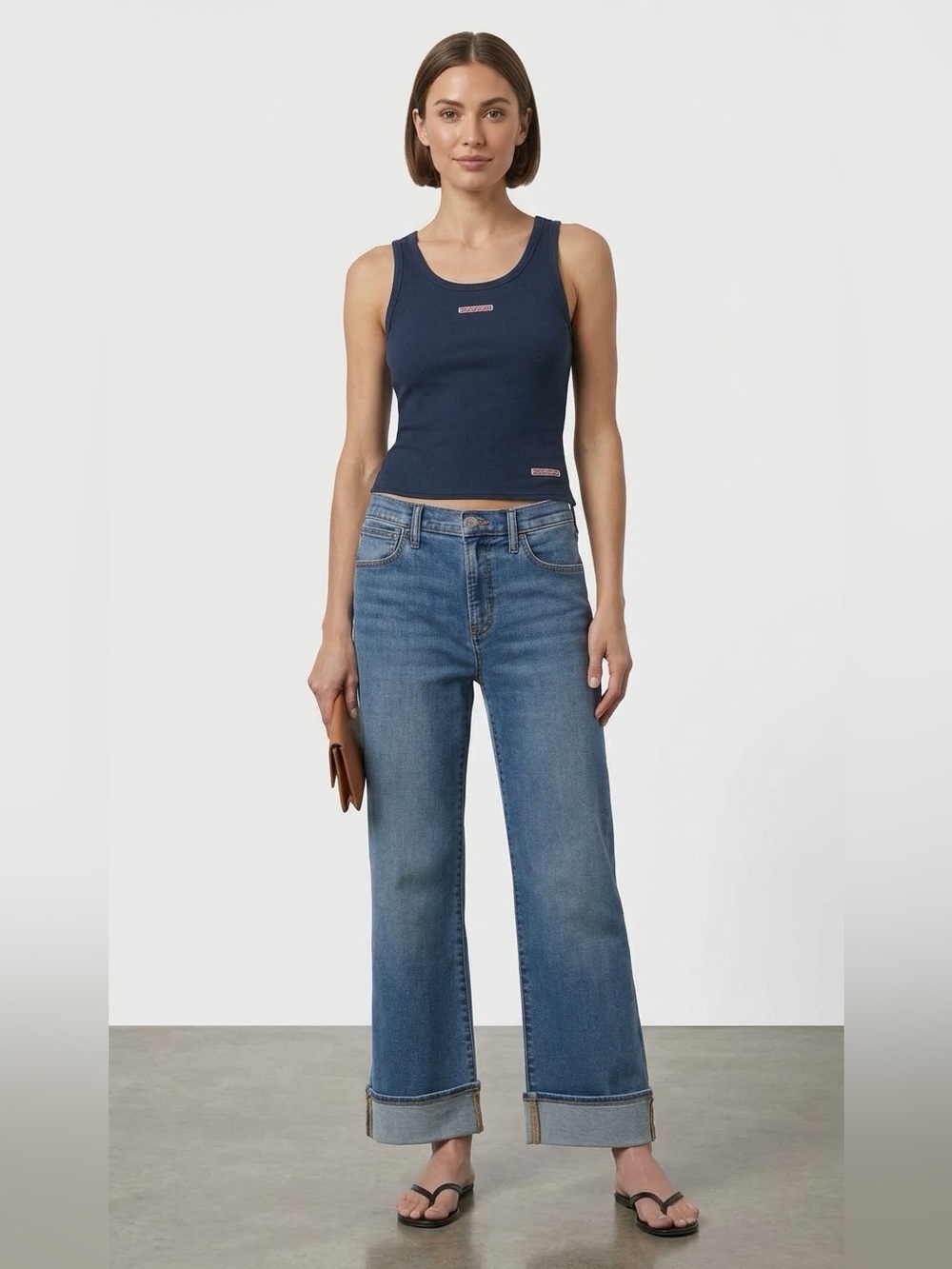 NWT Hudson Jeans Rosalie High Waist Cuffed Wide Leg Jeans in Waipo SZ 34